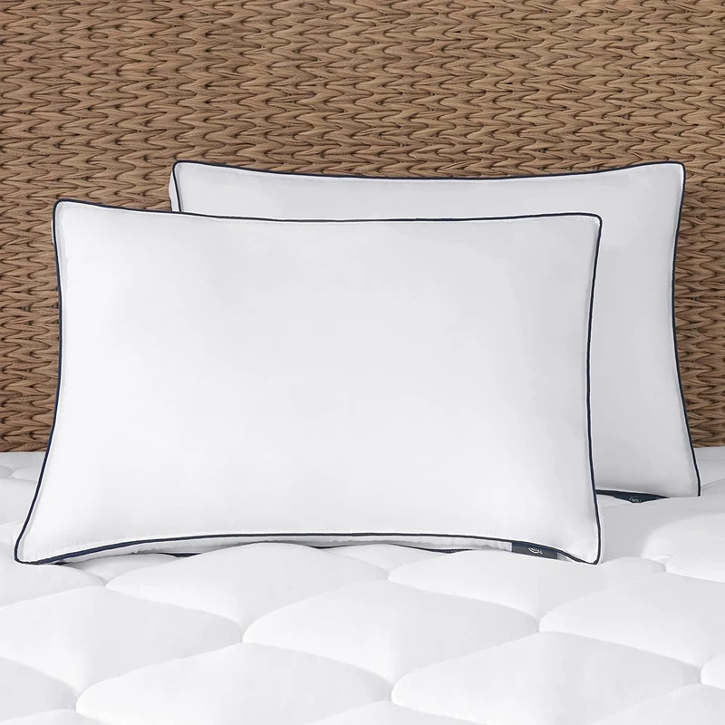 Serta Ocean Breeze Breathable Hotel Quality Medium Firm Adjustable Support Bed Pillow for Side, Back, Stomach Sleepers, Queen (Pack of 1), White - Image 1