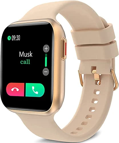 BRIBEJAT Smart Watch for Men Women Answer/Make Call, 1.7'' Zinc Alloy Case Smartwatch, Waterproof Fitness Tracker Pedometer SpO2/HR/Sleep Monitor, Compatible with iOS Android Phone