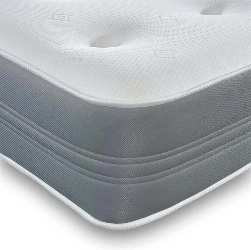 Starlight Beds - Memory Foam Cool Comfort 8" Deep Hand Tufted Spring Grey Mattress. Small Single Mattress: 75cmx 190cm