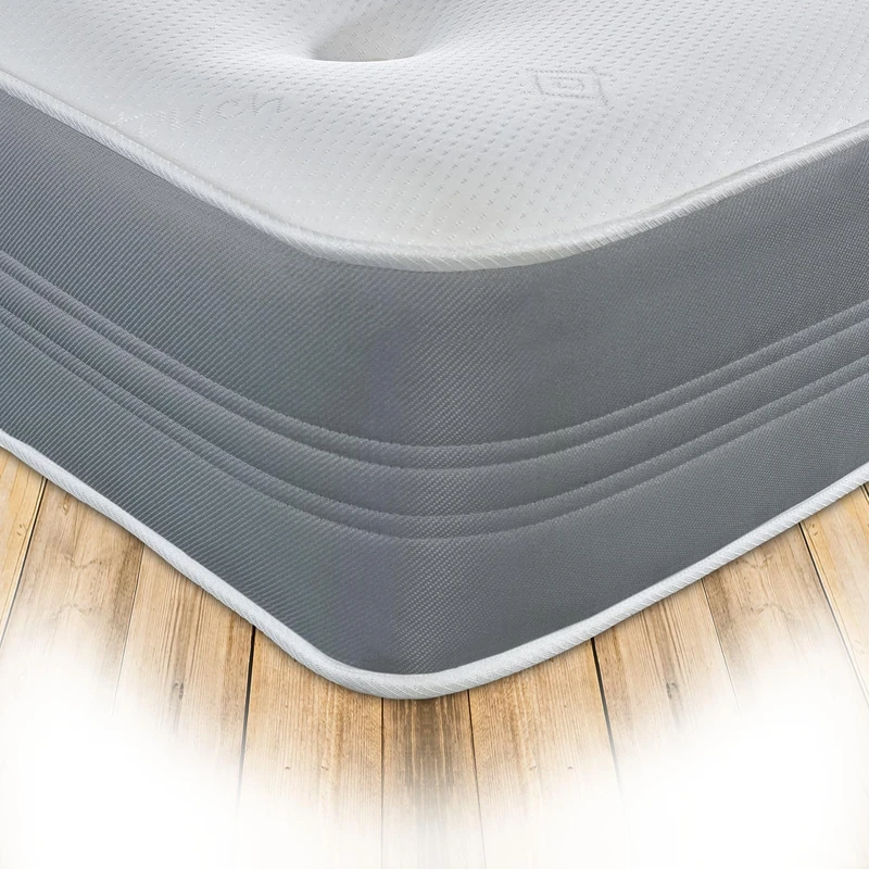Starlight Beds - Memory Foam Cool Comfort 8" Deep Hand Tufted Spring Grey Mattress. Shorty Mattress: 75cm 175cm