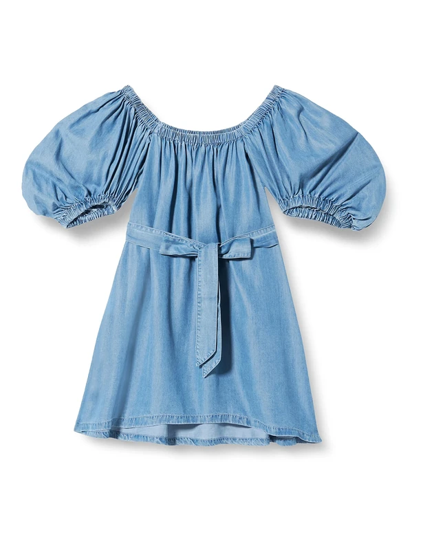 Pinko Women's Love Berry Woven Belt Suede Wo Dress, Pje_lavaggio Chiaro, S