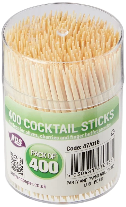 PPS 400 x Wooden Cocktail Sticks/TOOTHPICKS - 6.5cm - Home, Kitchen, Bars