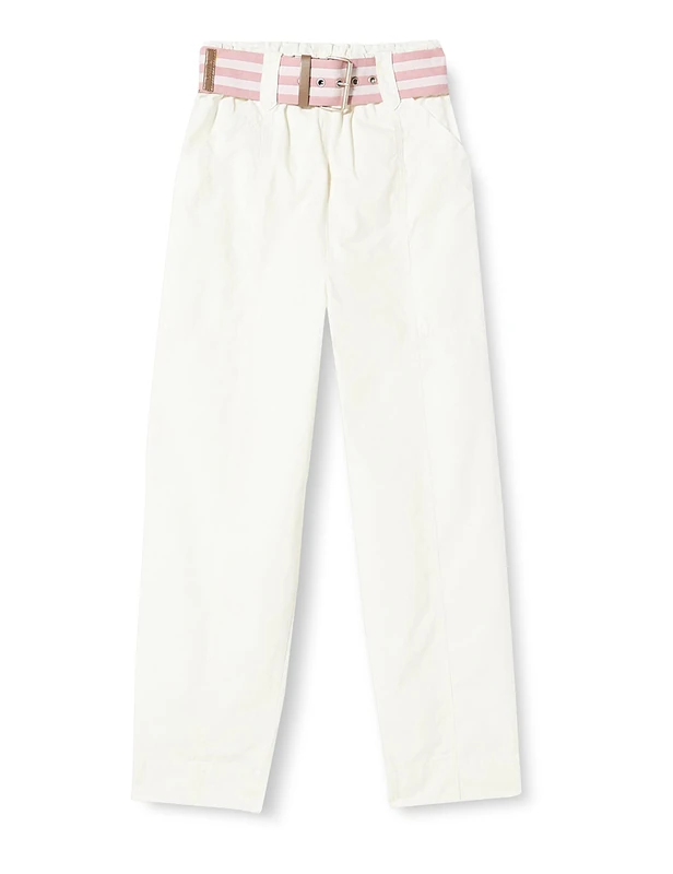 Pinko Women's Rigor OVO Leather Trousers Pants, Z15_White Nembo, 16