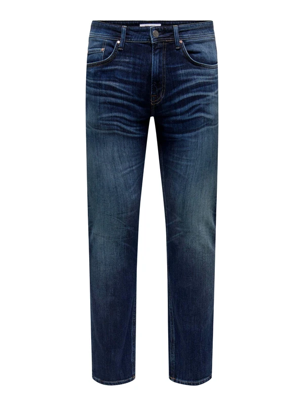 ONLY & SONS Male Normal Cut Jeans ONSWEFT Medium Waist Normal Cut Jeans, Blue Denim, 29 W/30 L