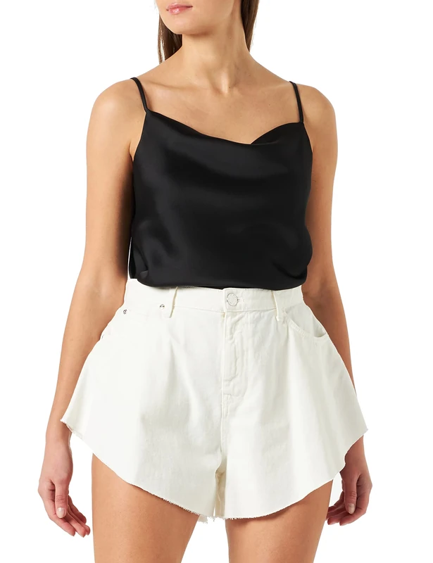 Pinko Women's Calma Shorts Bull Trunks, Z04_Bianco Brill, 28