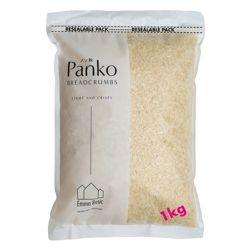 Emma Basic Panko Breadcrumbs 8MM 1kg Bag | Oven baked | Less Oily | Extra Crispy | Japanese Style