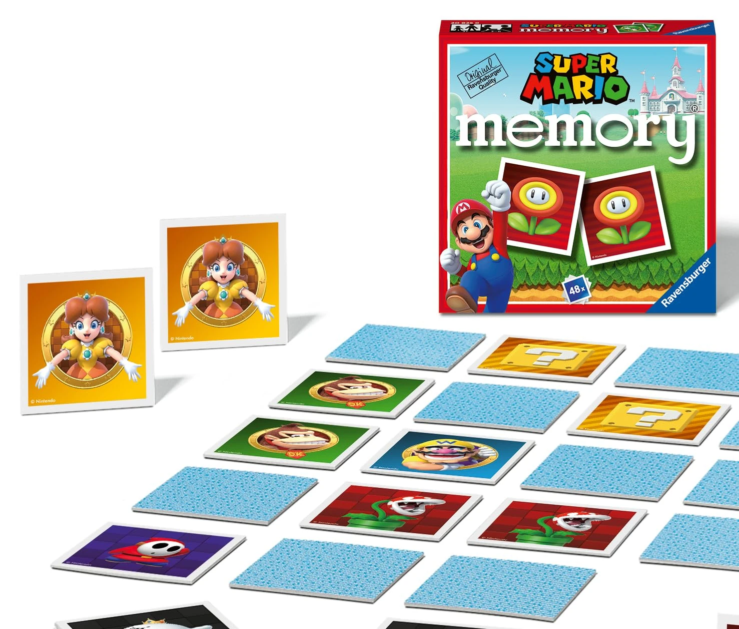 Ravensburger Super Mario Mini Memory Game - Matching Picture Snap Pairs Game for Kids Age 3 Years Up