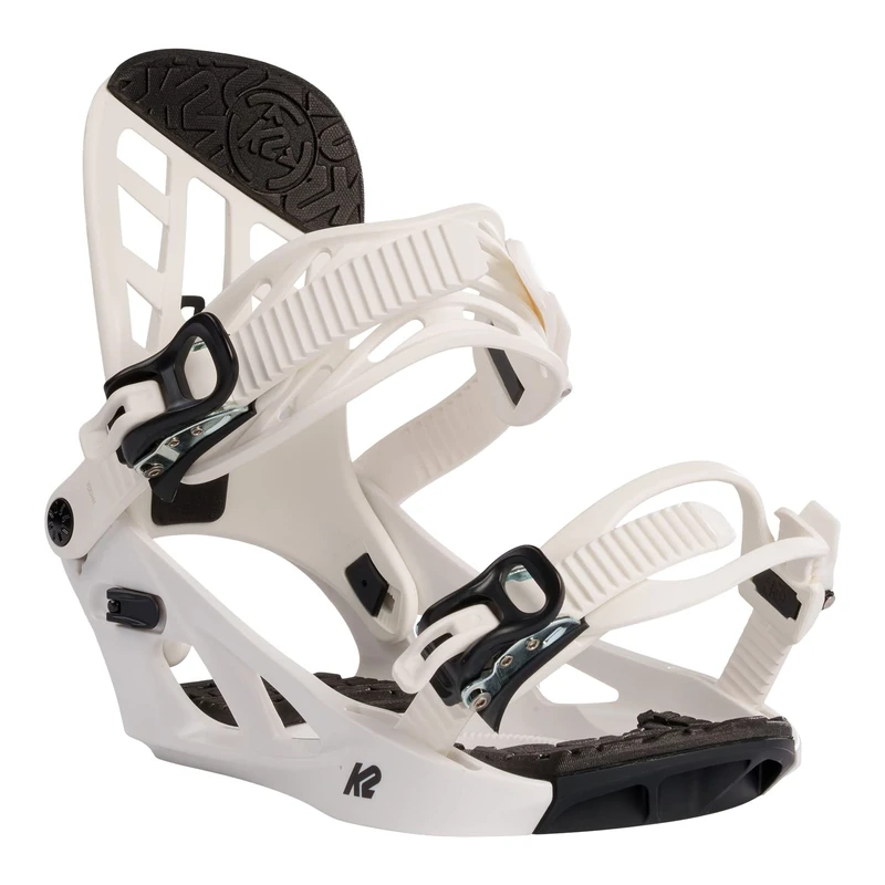 K2 Snowboarding Unisex Youth Snowboard Binding You+H— White — 11G1018