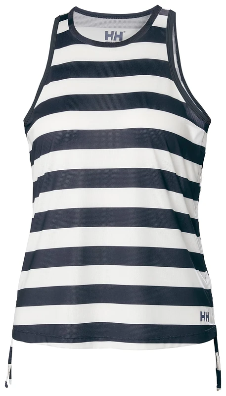 Helly Hansen Women's Siren Tank Top Cami Shirt, 599 Navy Stripe, Large