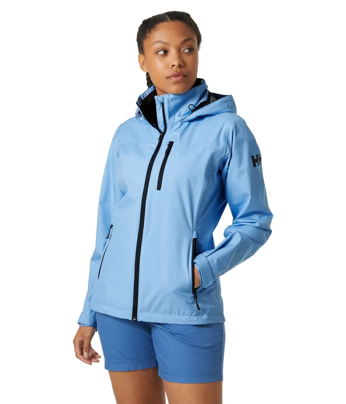 Helly Hansen W Crew Hooded Jacket L Bright Blue