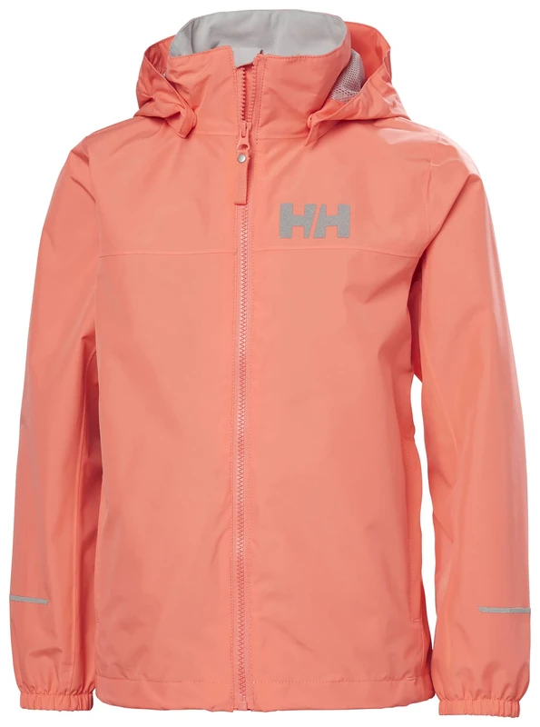 Helly Hansen Jr Juell Rain Jacket 12 Peach Echo