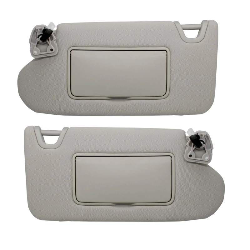 Driver/Left & Passenger/Right Sun Visor Fit for Nissan Altima 2013 2014 2015 2016 2017 2018 with Light Switch 96401-3TA2A Grey