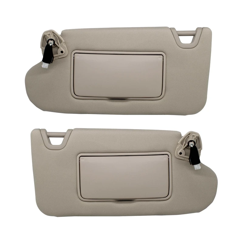 NHILES Driver/Left & Passenger/Right Sun Visor Compatible with Nissan Altima 2013 2014 2015 2016 2017 2018 with Light, Without Sunroof 96401-3TA2A 96400-3TA2A Beige