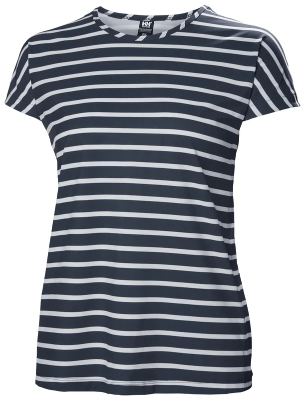 Helly Hansen Women's W Thalia Summer Top Shirt - Navy Stripe L