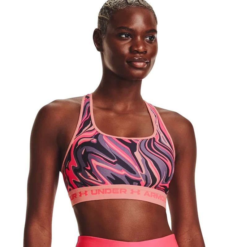 Under Armour Womens Medium Impact Sports Bra Pink S