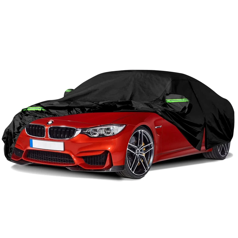 Waterproof Car Cover Replace for BMW 4 Series M4 428i 430i 435i 440i 2014-2024, 210T 6 Layers All Weather Car Covers with Zipper Door for Snow Rain Dust Hail Protection