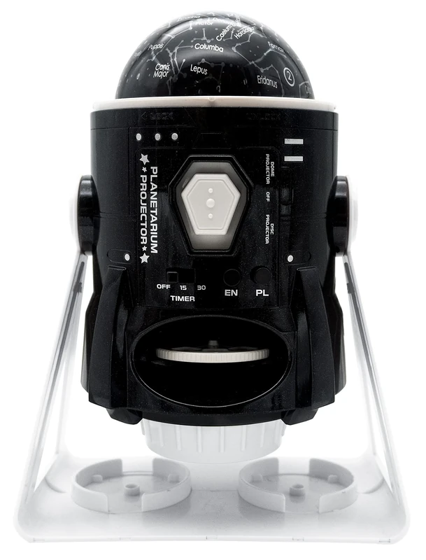 LEXIBOOK, Speaking 2-in-1 Constellations and Images Planetarium Projector, bilingual Polish-English, 24 images to discover space, 2 constellation domes, STEM, Black/White, NLJ181i17