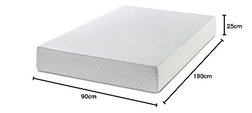 Zinus | Single Mattress | Hybrid Memory Foam Orthopedic Support | Medium Firm for Pressure & Back Pain Relief | 3FT6-25.5cm Thick| Skin Friendly Fabric |Premium Collection from 10 Yr Support