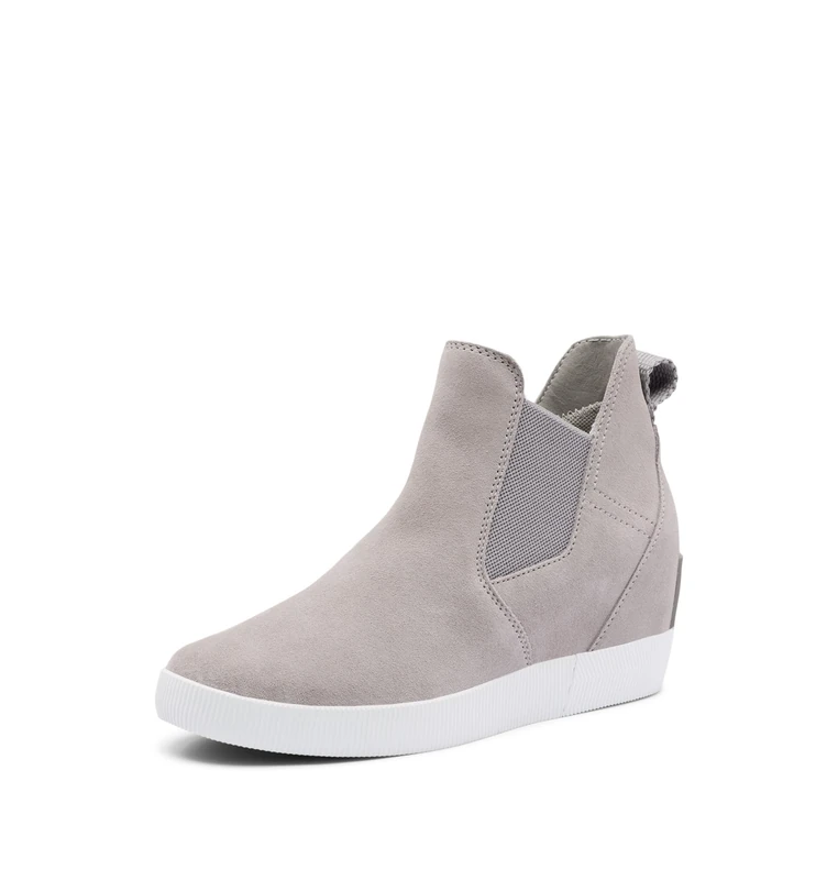 SOREL Women's Out 'N About Slip-On Wedge II Boot, Chrome Grey, White, 6.5 UK - Image 1