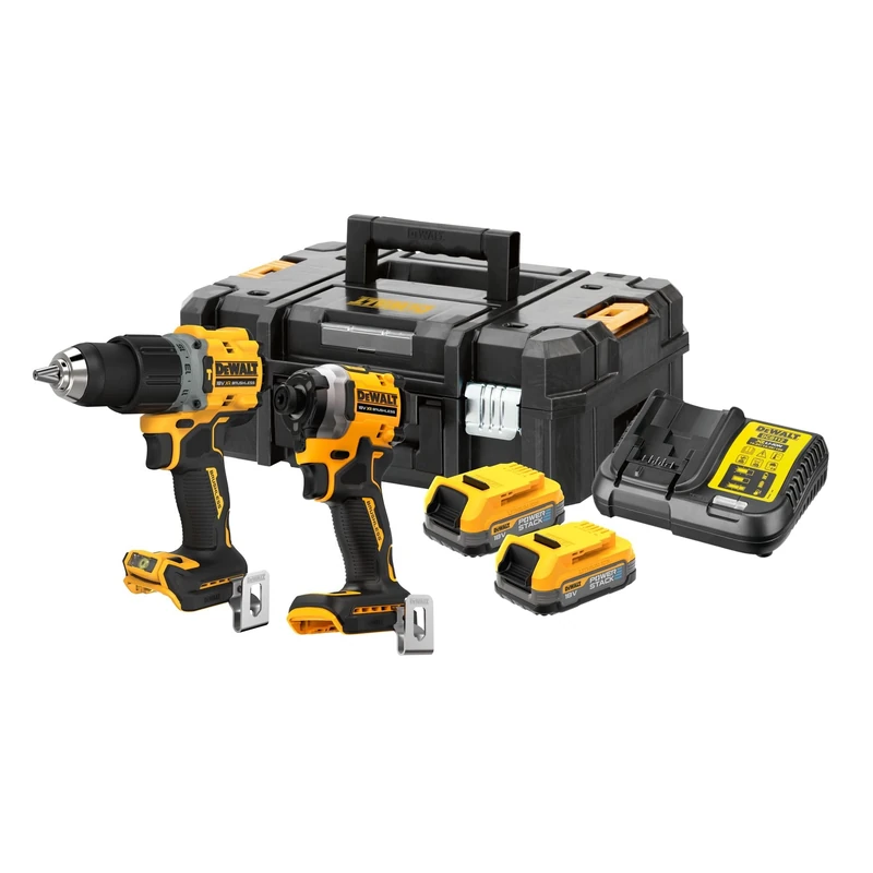 Dewalt - Kit 2 Tools XR 18V 1.7Ah Li-Ion Brushless POWERSTACK - DCD805 Impact Drill - DCF850 Impact Driver - DCK2050E2T-QW