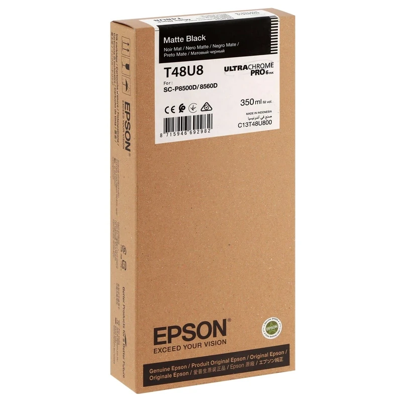 Epson Ink/T48U8 UltraChrome 350ml BK