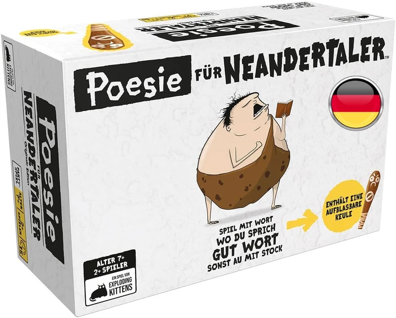 Asmodee Poetry for Neanderthals - Fun Party Card Game, German