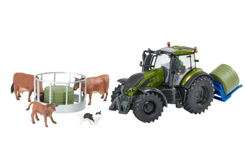 Britains Valtra Playset 43323, Collectable Tractor Accessory, Compatible with 1:32 Scale Farm Animals and Toys, Suitable For Collectors And Kids - 3 Years And Up, Multicolor
