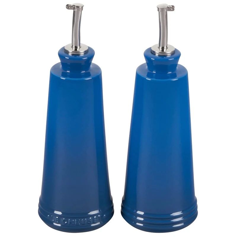 LE CREUSET Signature Stoneware Oil & Vinegar set, 10 oz. each, Marseille