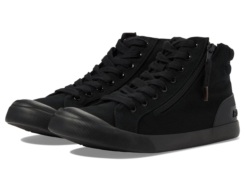 Rocket Dog Women's Jazzin High Sneaker Skate Shoe, Black/Black Foxing, 5 UK