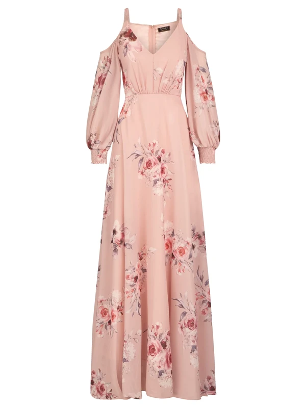 APART Fashion Women's Casual Night Out Dress, Dark Pink Multicolour, L