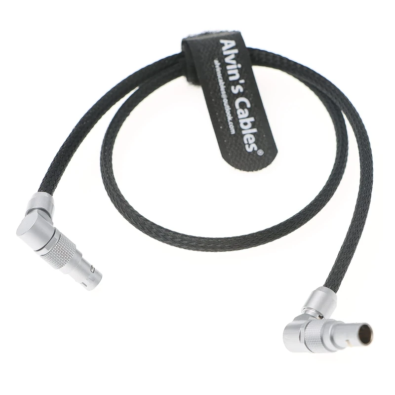 Alvin's Cables Red-Komodo V-Mount Battery-Plate Power-Cable Rotatable 2-Pin Male to Adjustable Right-Angle 2-Pin Male Cord for SmallHD-Monitor 45cm|18inches
