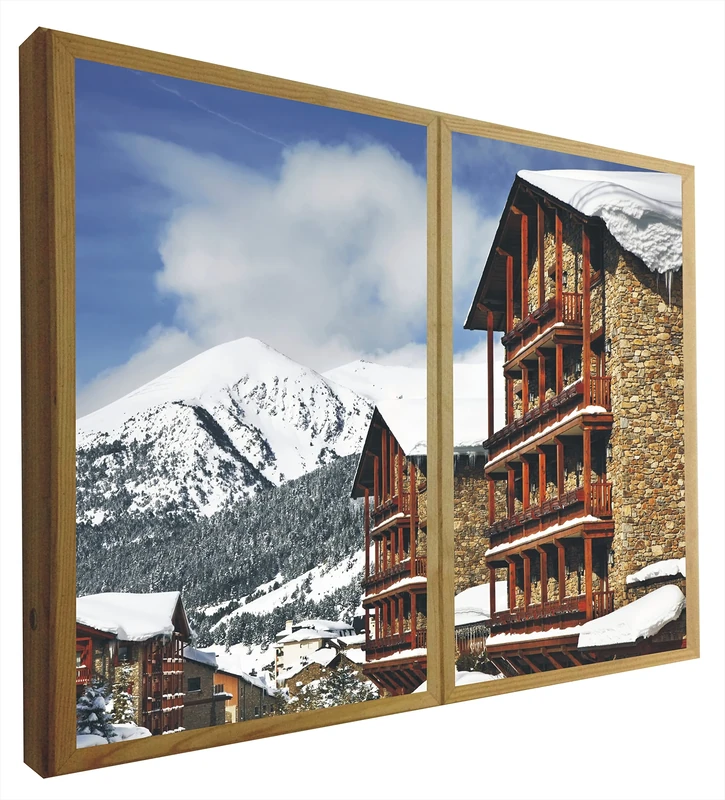 CCRETROILUMINADOS Backlit Decorative False Windows Ski Resort