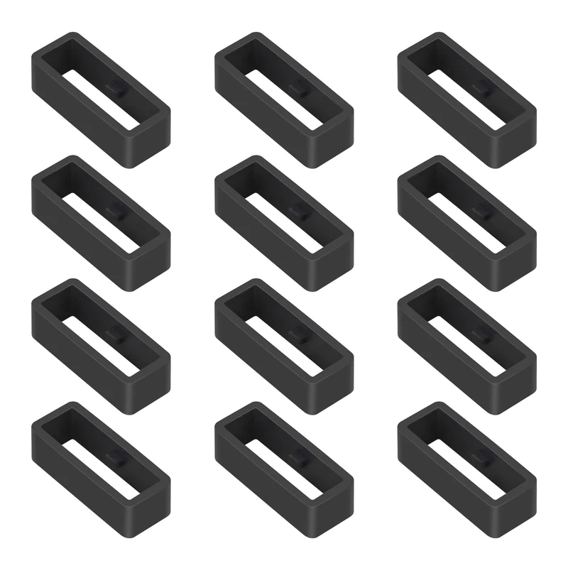 Vicloon 12 Pack 22mm Silicone Watch Band Holders - Black