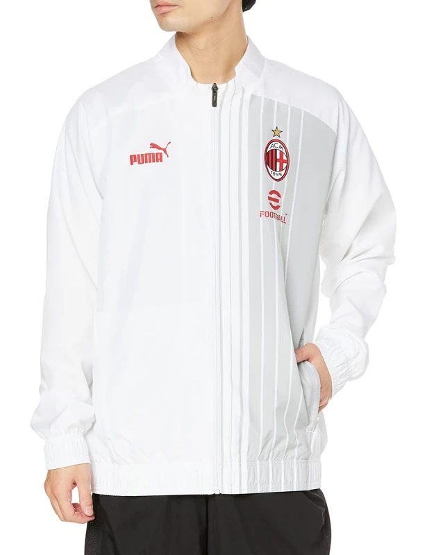 AC Milan 769276 Prematch Jacket Men's White-Tango Red L