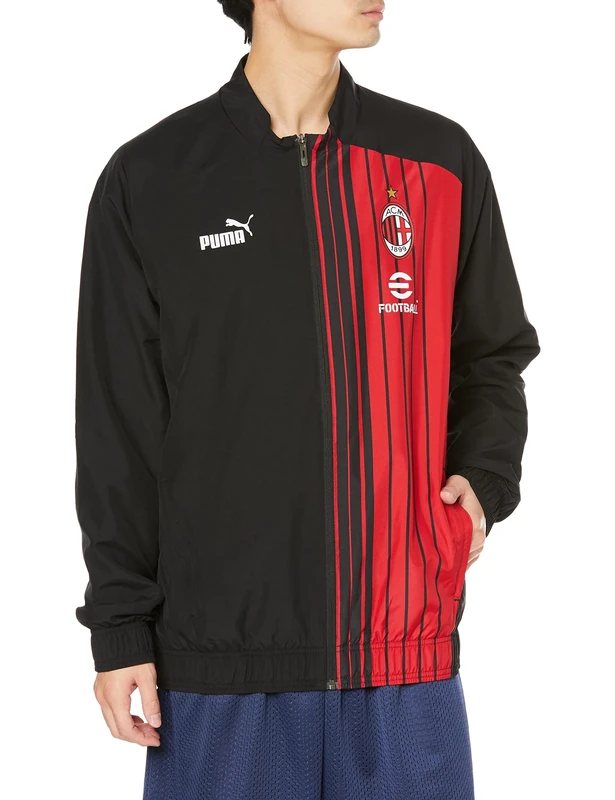AC Milan 769276 Prematch Jacket Men's Black-Tango Red XL