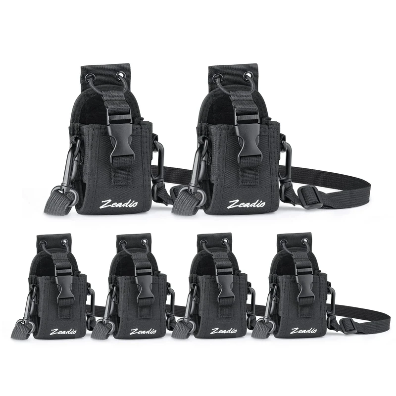 Zeadio Multi-function Pouch Case Holder for GPS Phone Two Way Radio (ZNC-B, Pack of 6)