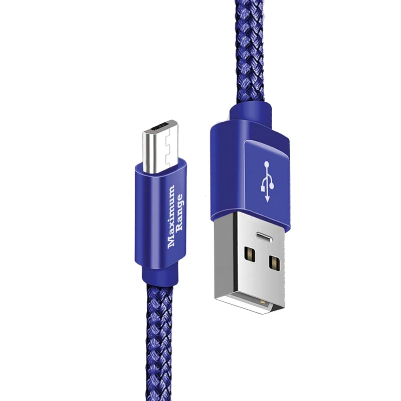 Micro USB Cable Android Charger Cable Nylon Braided Micro USB Charger Cable Fast Charging Cable Compatible with Samsung Galaxy S7 S6 J7 J5 J3, Huawei, HTC, Nokia, Tablet, Kindle, PS4- Blue (1M)