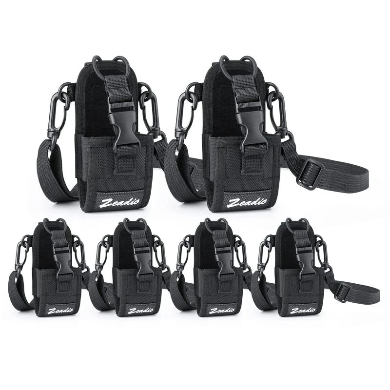 Zeadio Versatile Two-way Radio Case, Universal Durable Holster Pouch Case Holder for Two-way Radio Walkie Talkies (ZNC-D, Pack of 6) - Image 1