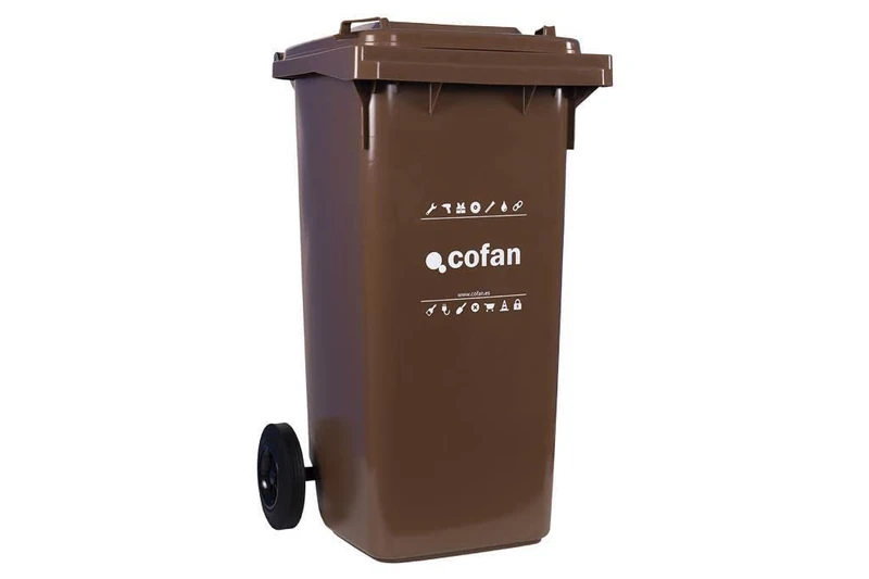 Container 2 Wheels 120 litres Brown - Image 1