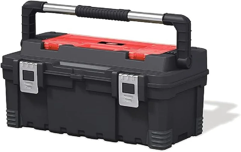 Keter - Toolbox, Portable Case, 22 inch;Color Black/Red
