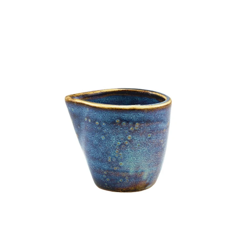 Genware JUG-PBL9 Terra Porcelain Jug, Aqua Blue, 90mL Capacity, Pack of 12