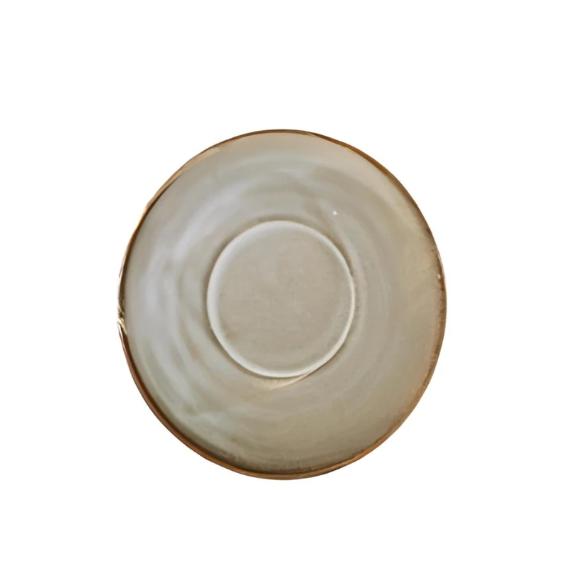 Genware SCR-PG14 Terra Porcelain Saucer, Grey, 145mm Diameter, Pack of 6