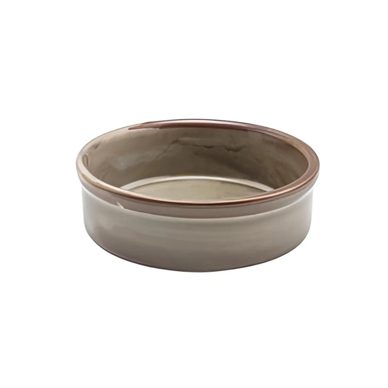 Genware TD-PG10 Terra Porcelain Tapas Dish, Grey, 100mm Diameter, Pack of 12