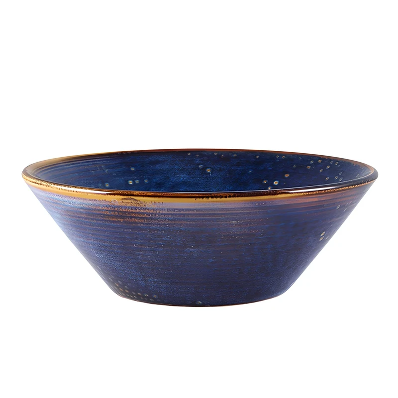 Genware Terra Porcelain, Aqua Blue, Conical Bowl, 195mm, CN-PBL19, Pack of 6