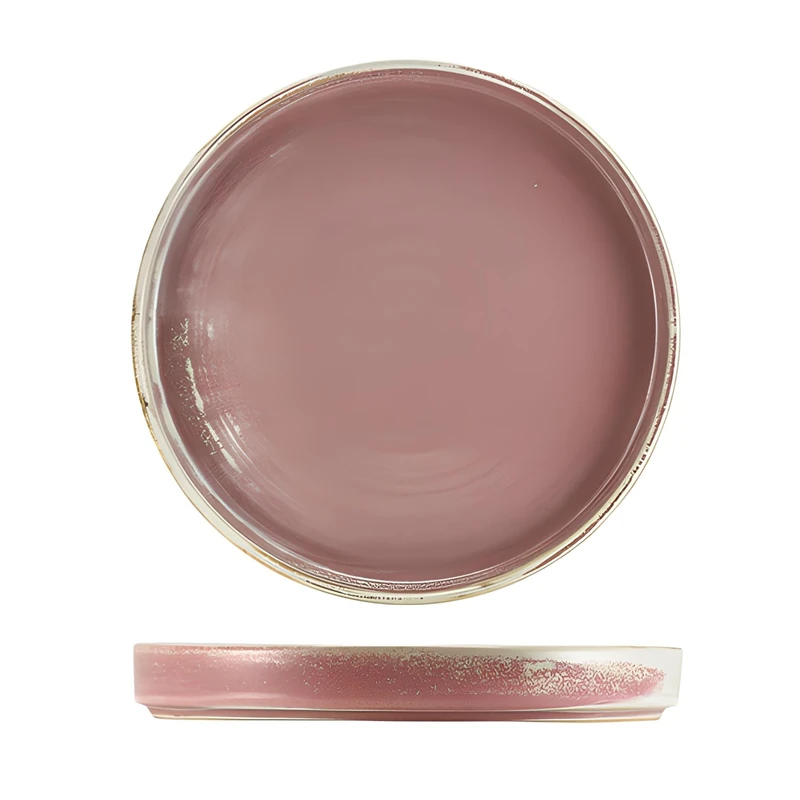 Genware Terra Porcelain, Rose, Presentation Plate, 260mm, PR-PRS26, Pack of 6