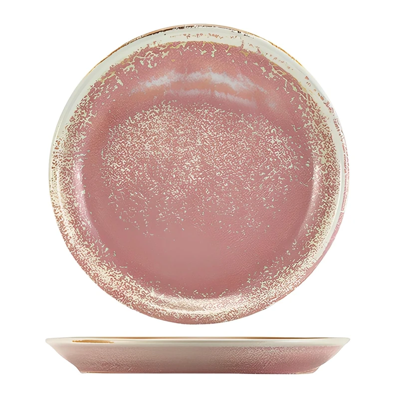 Genware Terra Porcelain, Rose, Coupe Plate, 240mm, CP-PRS24, Pack of 6