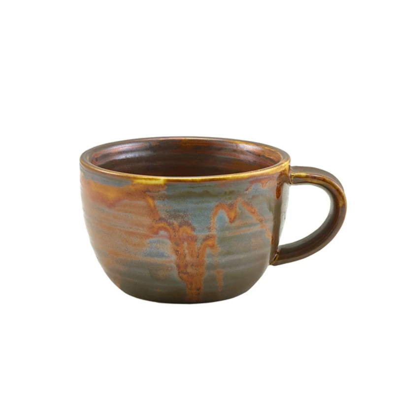 Genware Terra Porcelain, Rustic Copper, Coffee Cup, 285ml, CUP-PRC28, Pack of 6
