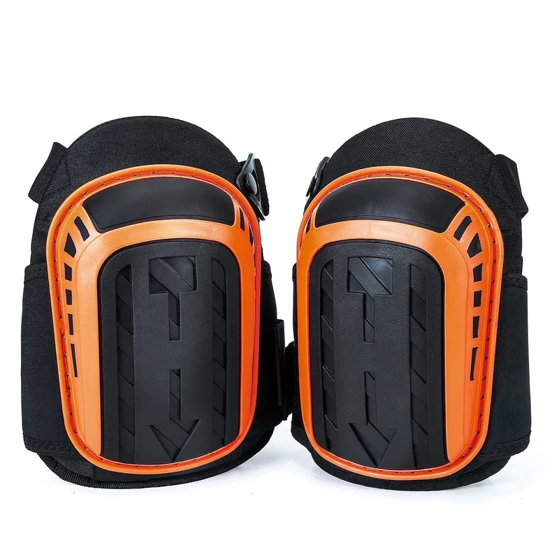 Knee Pads Work,Knee Pads with Heavy Duty Foam Padding and Gel Cushion,Strong Double Straps and Adjustable Easy-Fix Clips for Men,Women,Construction,Flooring,Gardening,Cleaning and DIY (Orange)