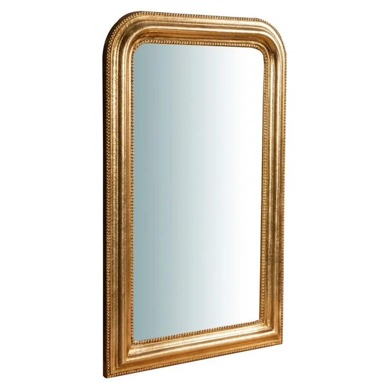 Biscottini Wall Mirror for Bathroom and Bedroom 45 x 71 x 4 cm Gold Mirror