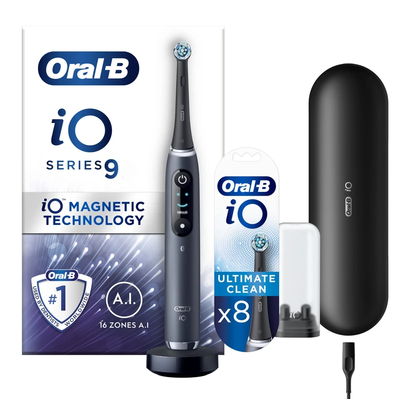 Oral-B iO - 9 - Black + 8 Refills
